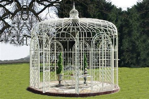 Large Outdoor Grand Wrought Iron Gazebo Garden Decor Factory Supplier ...