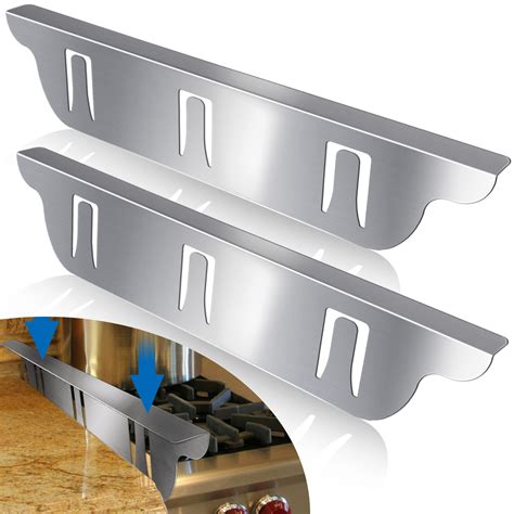 Stove Gap Covers Stainless Steel Kitchen Stove Counter Gap Cover Range Filler Heat Resistant