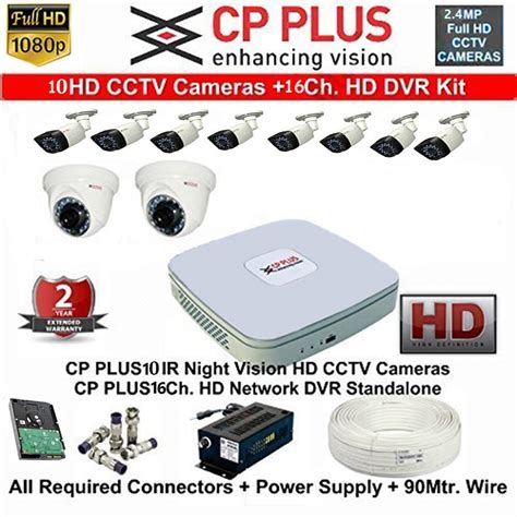 CP Plus 2 Mp HD CCTV Camera Surveillance Combo Pack 15 To 20 M At Rs