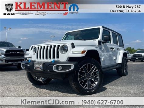 New 2023 Jeep Wrangler 4xe Sahara Sport Utility in Decatur #PW605143 | Klement Chrysler Jeep ...