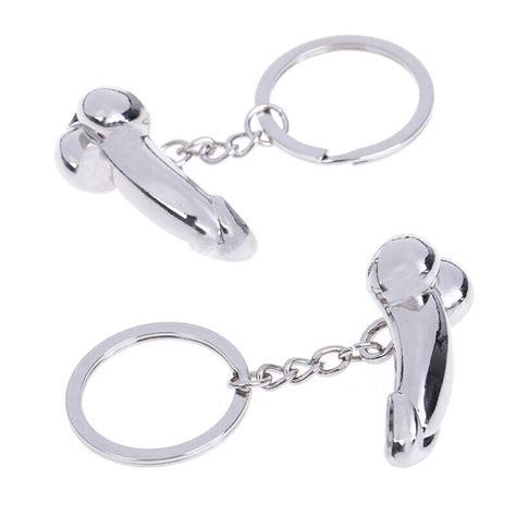 1pc Creative Men Penis Metal Car Key Chain Keyring Keychain Keyfob Diy