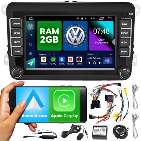 Radio Samochodowe 7 Nawigacja Android 2GB RAM 2 DIN VW SEAT SKODA