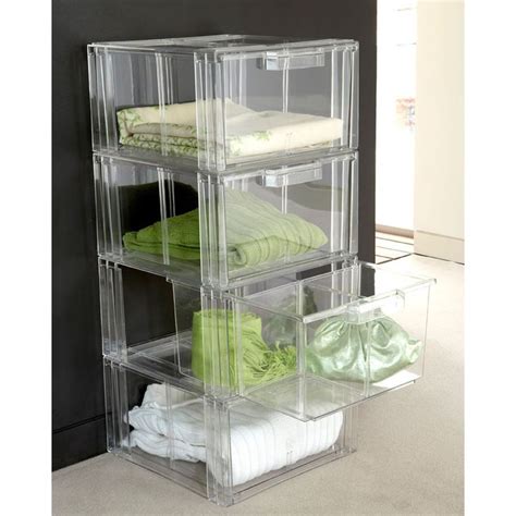 Acrylic Stackable Storage Drawers Clear Uk Exclusive The Holding