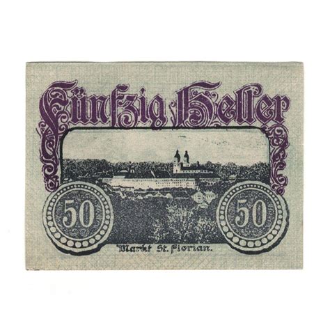 Banknote Austria St Florian O Gemeinde Heller Personnage