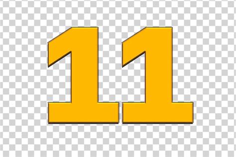 Premium Psd Yellow Number 1 On A Transparent Background