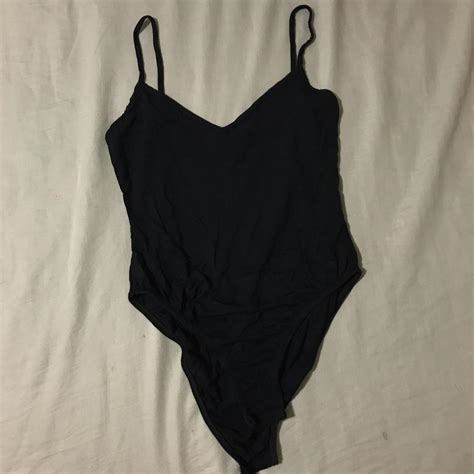 Missguided Women S Black Bodysuit Depop