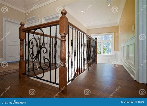 Hallway railing stock image. Image of indoors, doors - 21601621