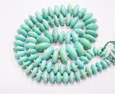 Sleeping Beauty Turquoise Rondelle Shape Beads Sleeping Beauty