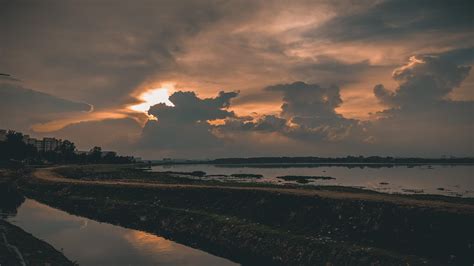 Sunset at Bellandur lake : r/bangalore