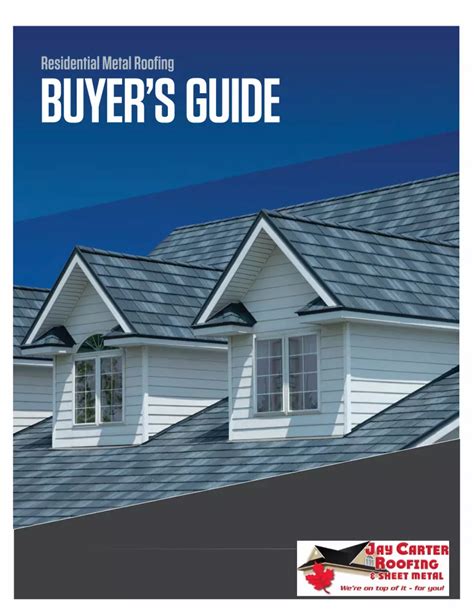 PDF Residential Metal Roofing BUYER S GUIDE Jay Carter Roofing