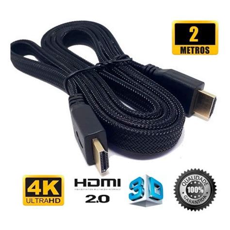 Cabo Hdmi Ultra Hd K D Nylon Alta Resolu O Alta Qualidade