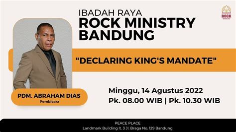 Ibadah Raya Rock Ministry Bandung Pdm Abraham Dias Agustus