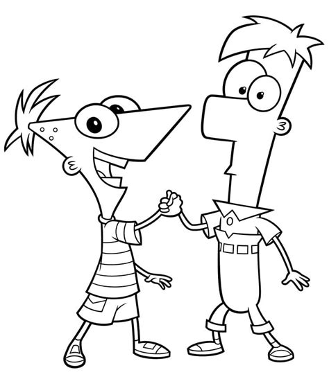 Phineas Con Ferb Para Colorear Phineas Y Ferb Para Colorear P Ginas