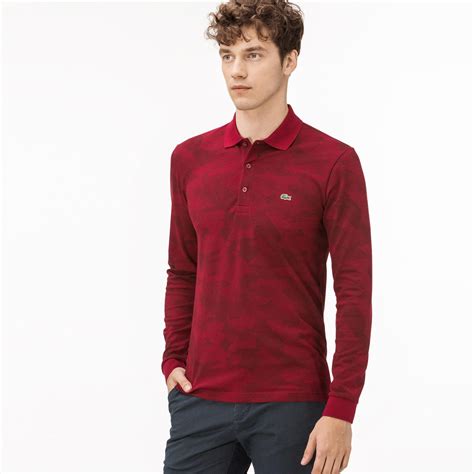 Lacoste Erkek Slim Fit Kamuflaj Bordo Polo Ph Lacoste