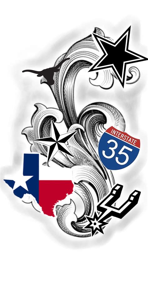state of texas tattoo 1
