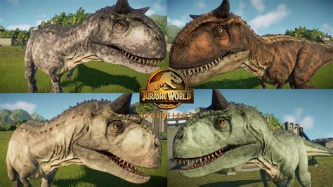 All Carnotaurus Skins Toro Skin Added Jurassic World Evolution 2