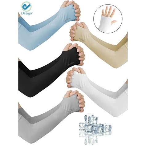 Deago 2 Pairs Cooling Arm Sleeves For Men Womenuv Sun Protection Cooling Sleeves To Cover Arm