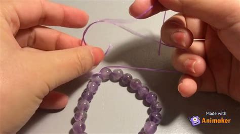 Diyhow To Make A Crystal Bead Bracelet Amethyst Youtube