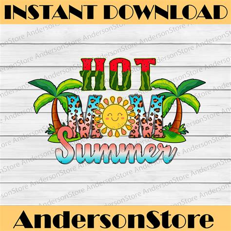 Hot Mom Summer Lightning Leopard PNG Print File For Sublimat Inspire Uplift