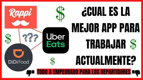 Uber Eats Vs Didi Food Vs Rappi Aun Conviene Trabajar Youtube