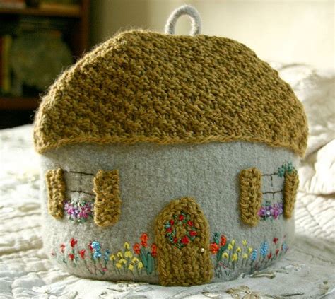 English Cottage Tea Cozy Knit Tea Cozy Knitted Tea Cosies Tea Cozy