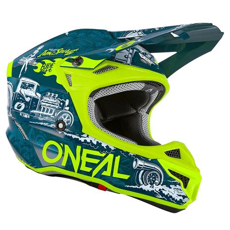 O Neal Series Polyacrylite Hr Motocross Enduro Mtb Helm Blau Gelb