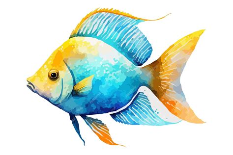 Premium Vector Watercolor Fish Vector Illustration