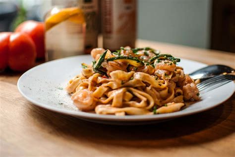 Receta Fácil Y Sencilla Pasta Con Gambas Y Calabacín