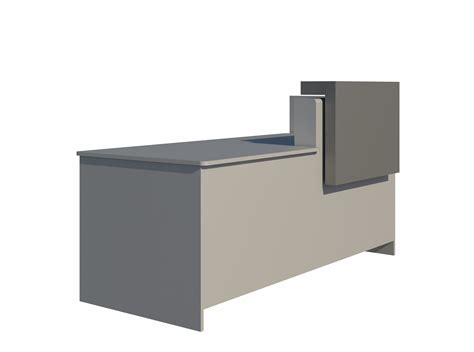 Reception Desk D Model Cgtrader