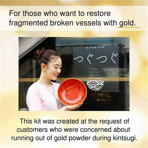 Food Safe Kintsugi Repair Kit Gold Only Tsugukit Etsy