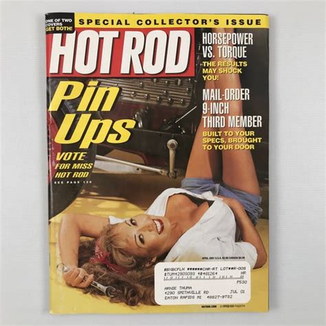 Hot Rod Magazine April Subscription Edition Cover Cindy Pucci EBay