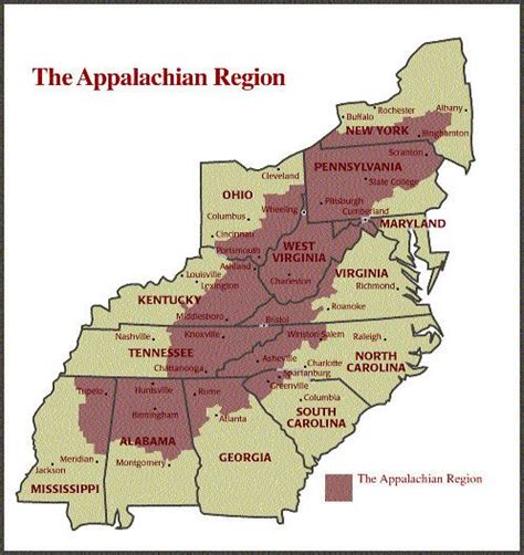 Map O Appalachia Appalachian People Appalachia Appalachian Mountains