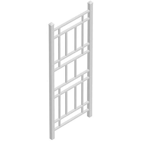 Dura Trel 75 In X 28 In White Vinyl Pvc Wellington Trellis 11173 The Home Depot