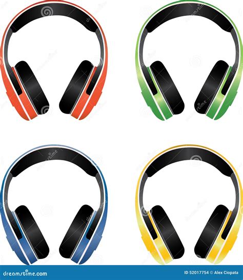 Headphones Stock Vector Illustration Of Icons Device 52017754