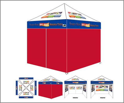 10x10 Custom Canopy with enclosure walls heat C1373