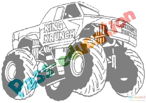 Coloriage Gratuit Monster Truck Pdf Imprimer