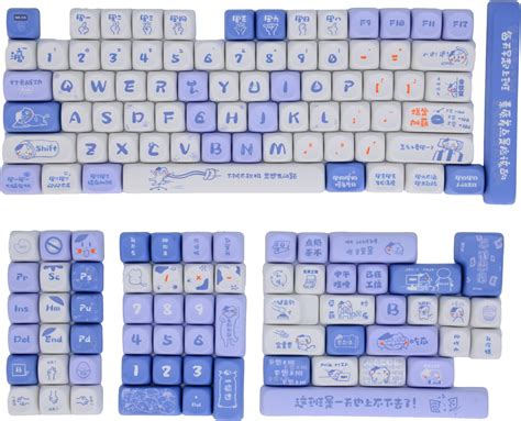 Amazon Virtdream Simple Bliss Cat Whiskered Cosmos Pbt Keycaps Set