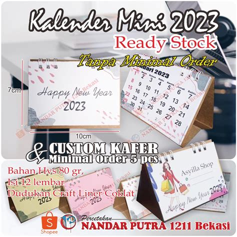 Jual Kalender Mini 2023 Kalender Duduk Meja Kecil 2023 Souvenir