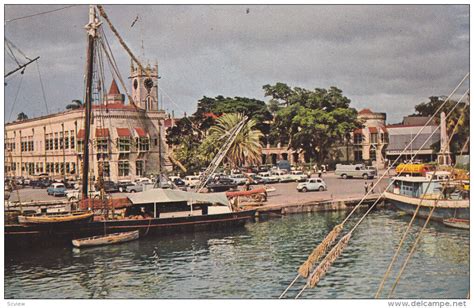 Bridgetown Barbados 1940 1960s Careenage Ships Classic Cars