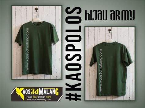 Kaos Polos Warna Hijau Army Kaos 3d Malang