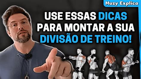 DIVISÃO DE TREINO PARA NATURAIS dicas Muzy Explica YouTube