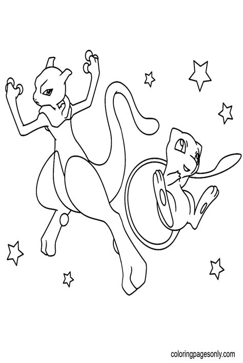 Coloriage Pokémon Mew Gratuit Coloriages Gratuits à Imprimer