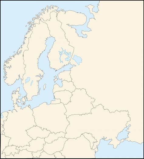 Blank Map Of Northern Europe