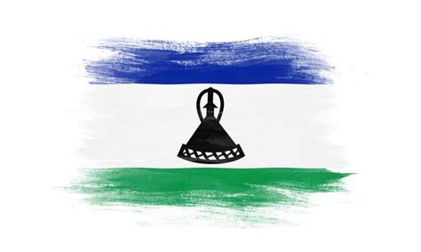 Premium Photo Lesotho Flag Brush Stroke National Flag