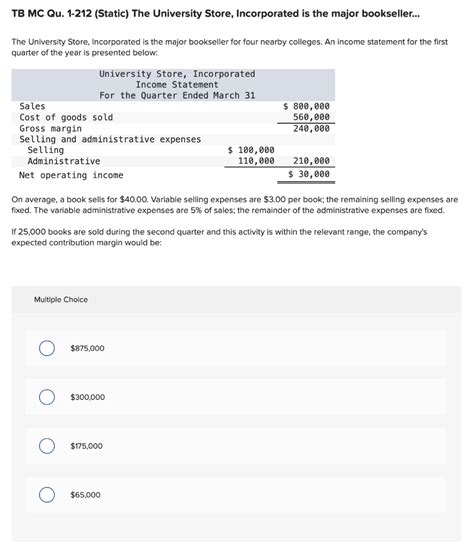 Solved Tb Mc Qu Static The University Store Chegg