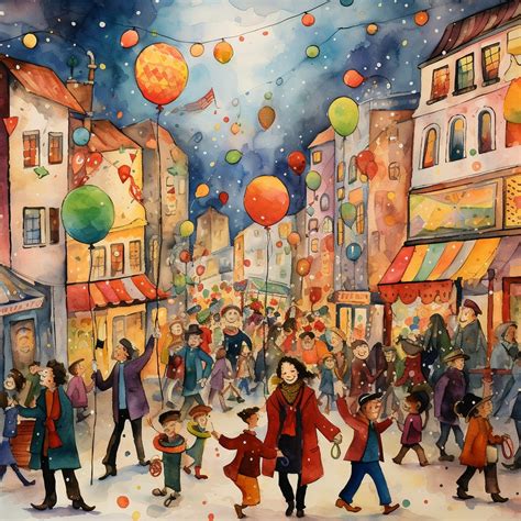 Watercolor New Year Eve Art Free Stock Photo Public Domain Pictures