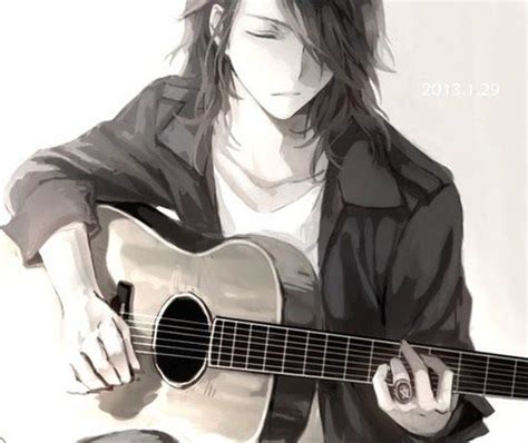 Anime Boy With Guitar Wallpaper