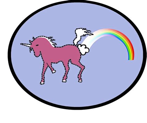 "Rainbow Farting Unicorn" Stickers by Octochimp Designs | Redbubble