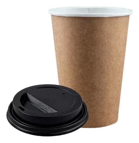 Vaso Polipapel Con Tapa Oz Estisol Kraft X Unidades En Venta En