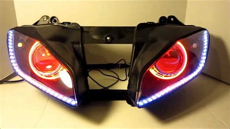 2006 2013 Yamaha R6 HID Projector Headlights BiXenon Dual Angel Eyes